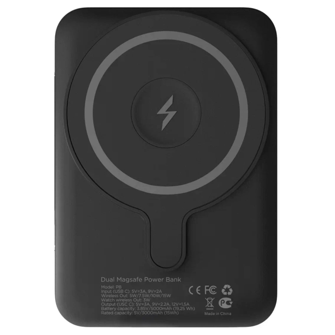 Аккумулятор внешний «vlp» Magsafe PowerBank 10000 mAh, USB-C (Черный)