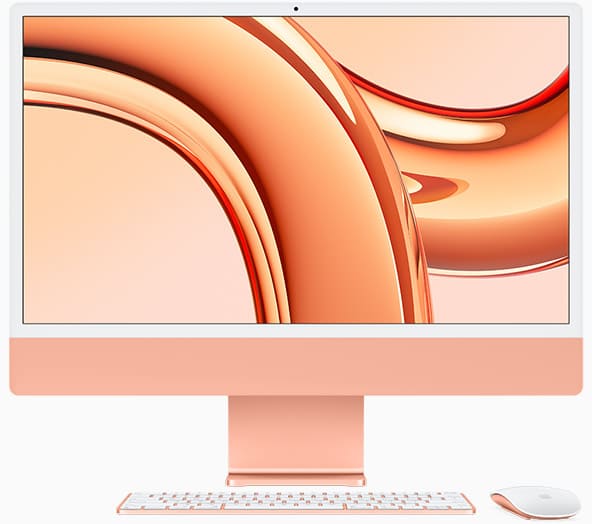 Моноблок Apple iMac 24" Retina 4,5K, M3 (8C CPU, 10C GPU, 2023), 8 ГБ, 512 ГБ SSD, оранжевый