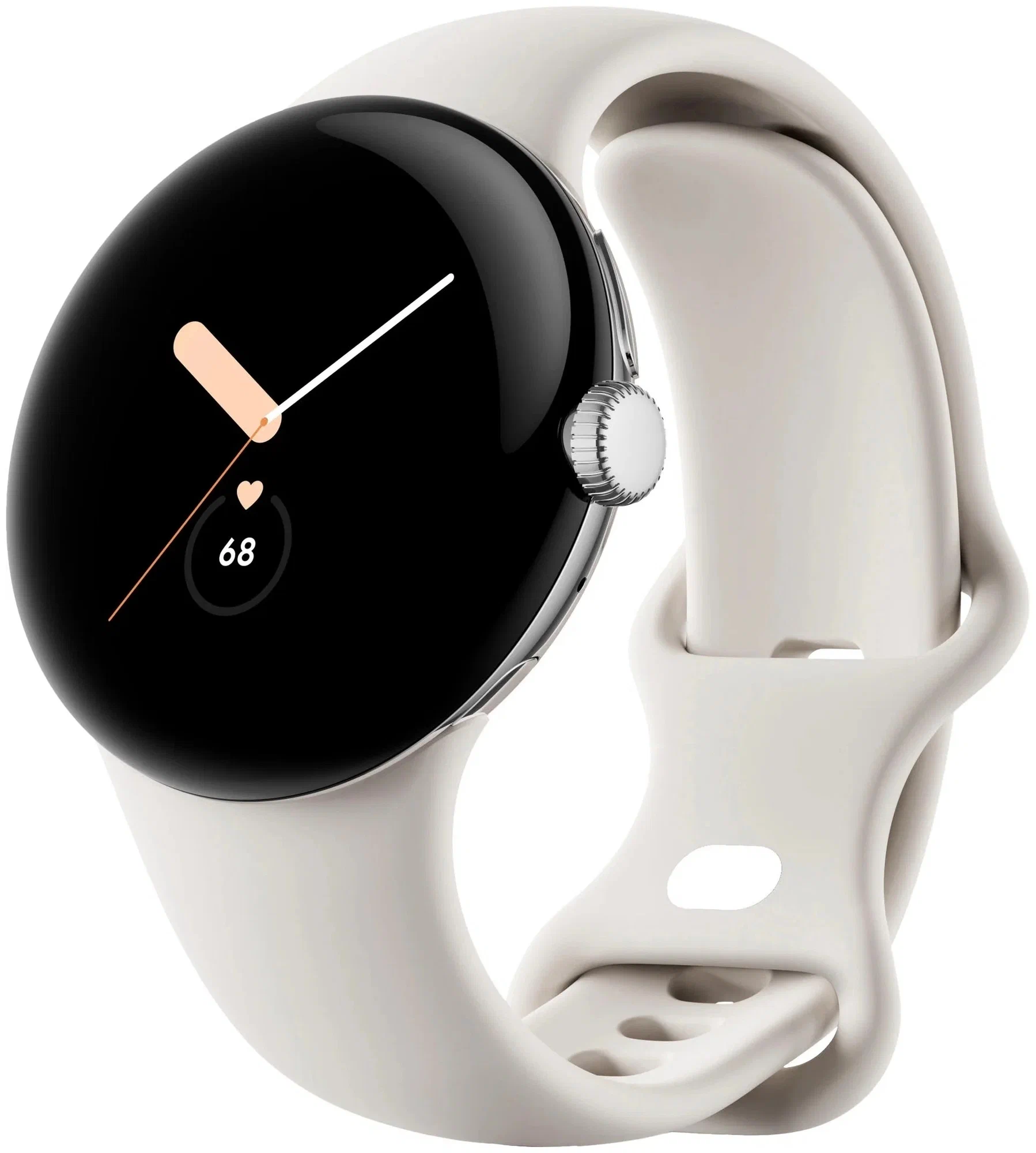 Умные часы Google Pixel Watch 41 мм, Wi-Fi + LTE, серебристый корпус, ремешок цвета «мел»