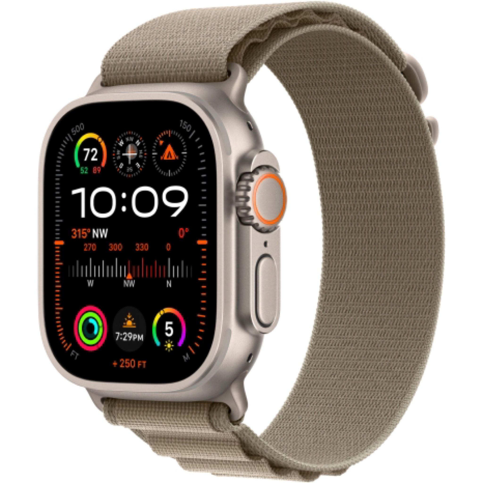 Apple Watch Ultra 2 49 мм, ремешок Alpine  оливкового цвета, размер S