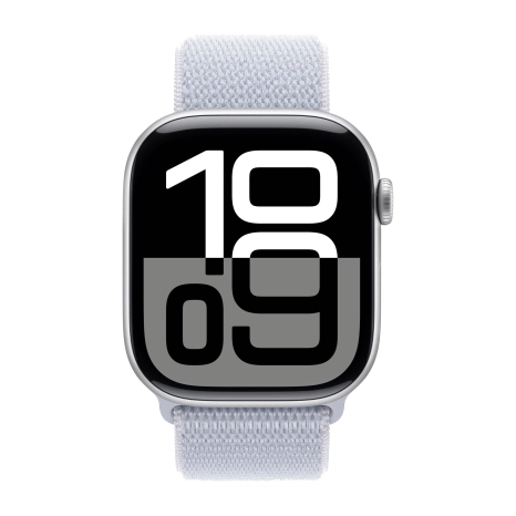 Apple Watch Series 10 Sport Loop, 42 мм, серебристый