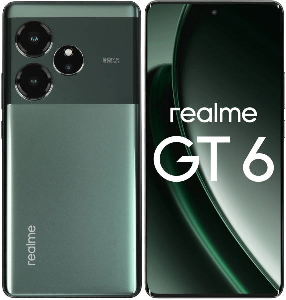 Смартфон realme GT 6 16/512 ГБ, зеленый туман