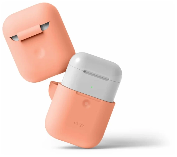 Чехол Elago Silicone case для AirPods 2, персиковый