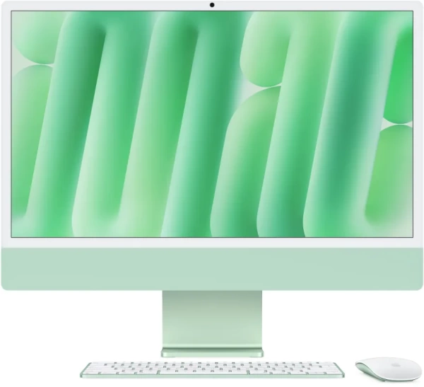 Моноблок Apple iMac 24" Retina 4,5K, M4 (8C CPU, 8C GPU, 2024), 16 ГБ, 256 ГБ SSD, зеленый