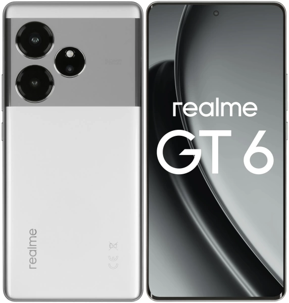 Смартфон realme GT 6 16/512 ГБ, зеркальный серебряный