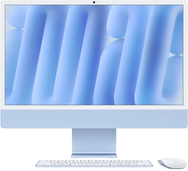 Моноблок Apple iMac 24" Retina 4,5K, M4 (8C CPU, 8C GPU, 2024), 16 ГБ, 256 ГБ SSD, голубой