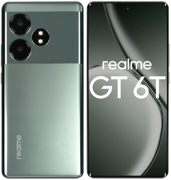 Смартфон realme GT 6T 12/256 ГБ, зеленый туман